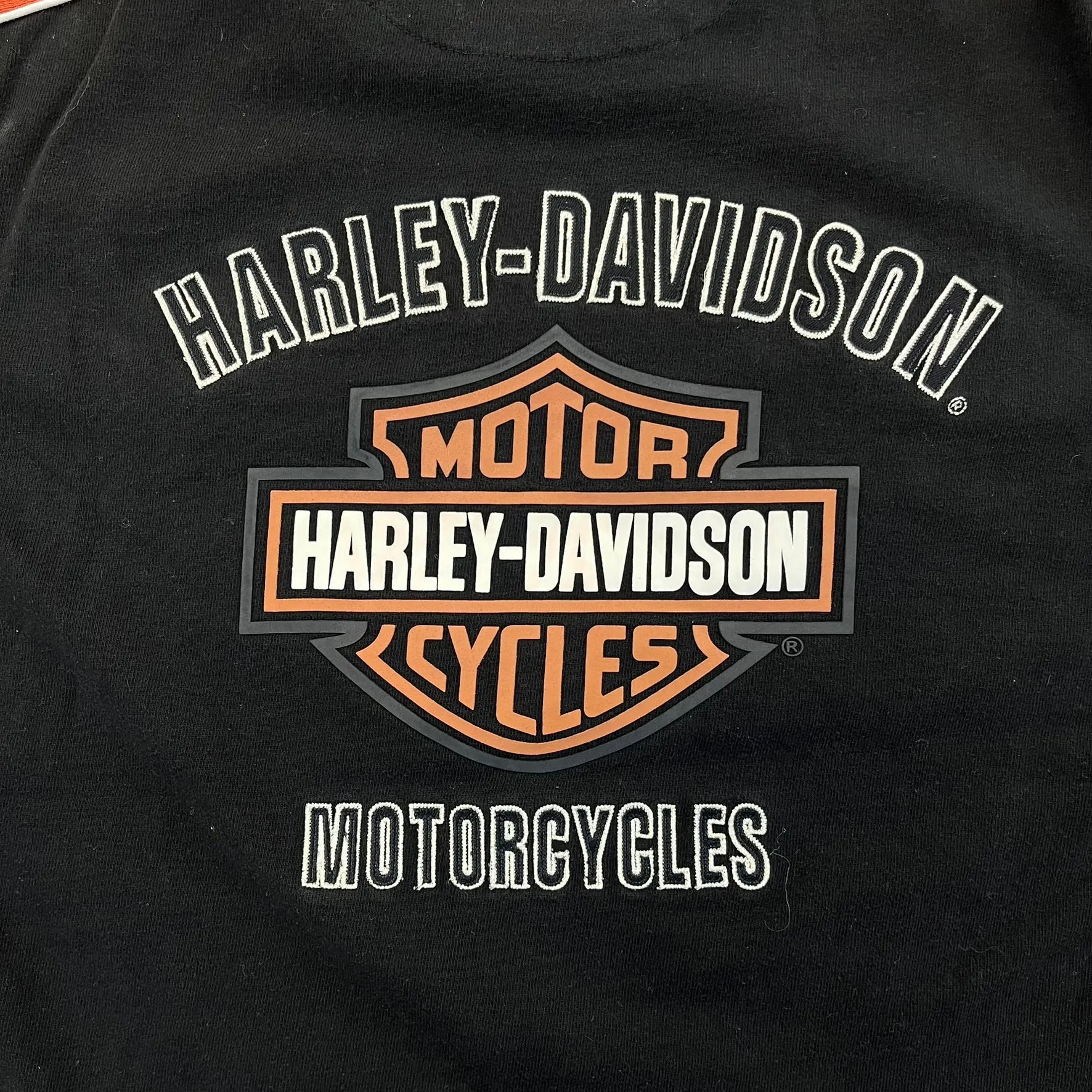 F- Harley Davidson Motorcycles Embroidered Text Heavy Long Sleeve sold by HG Vintage product image thumbnail 5