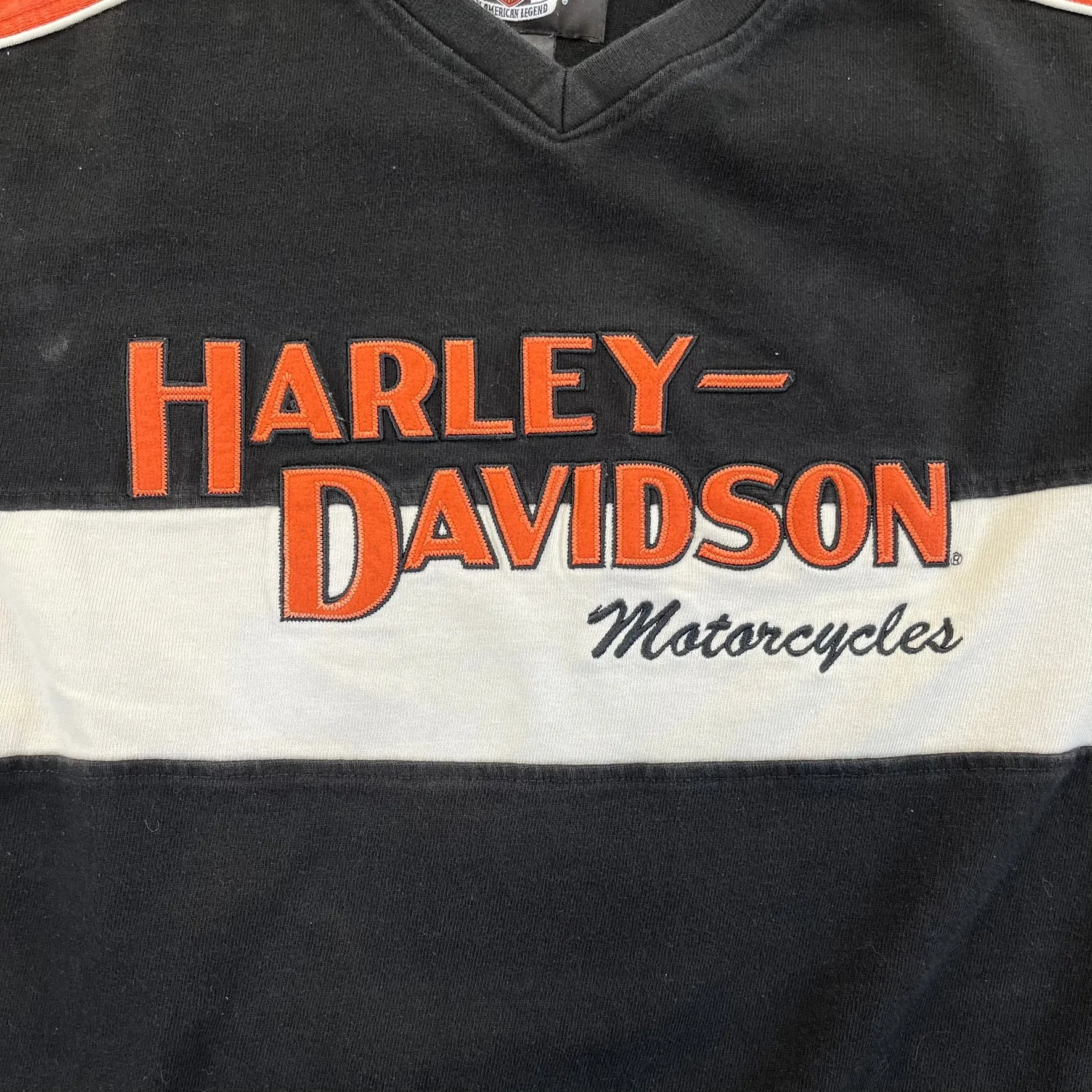 F- Harley Davidson Motorcycles Embroidered Text Heavy Long Sleeve sold by HG Vintage product image thumbnail 2
