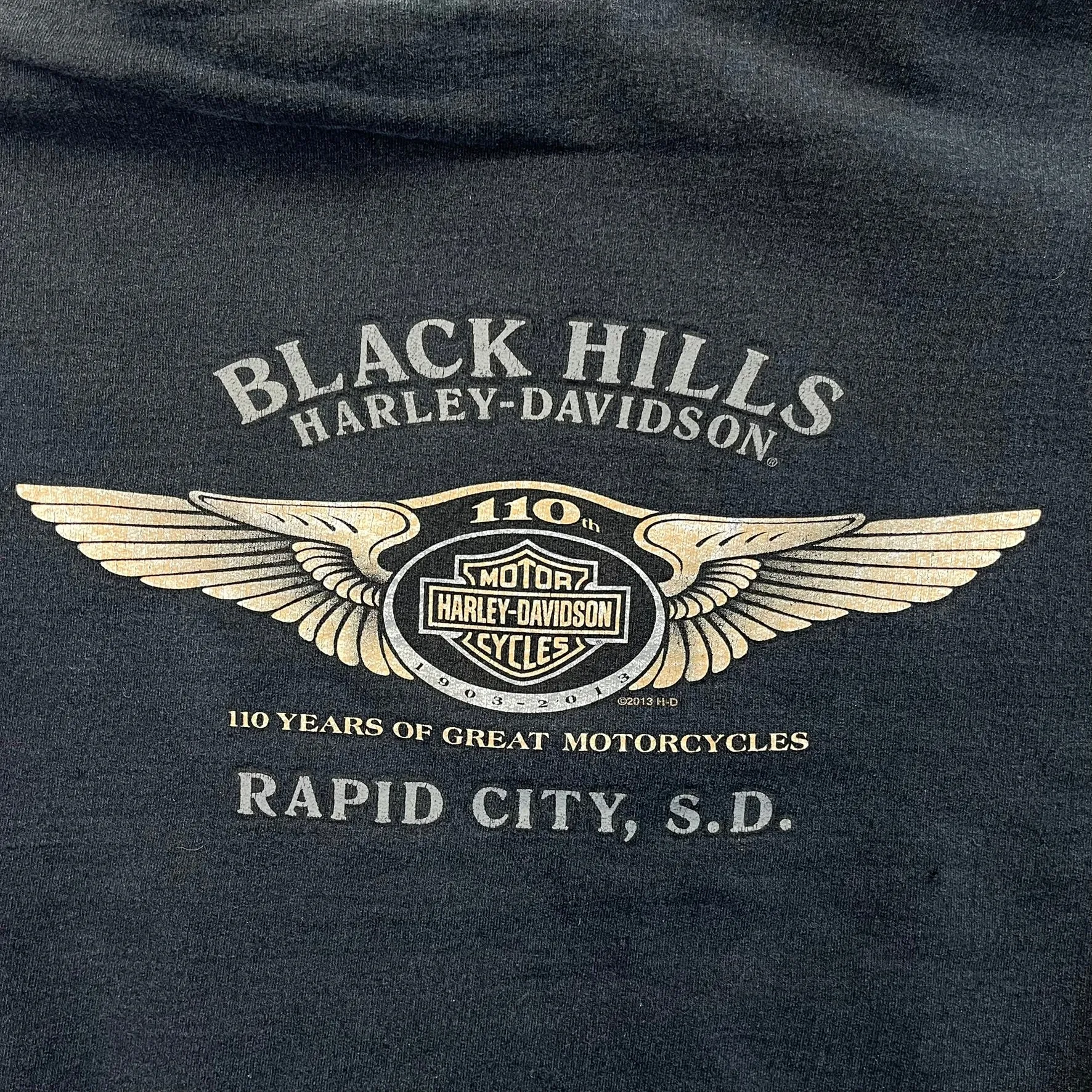 F- '13 Harley Davidson Rapid City Graphic Hoodie sold by HG Vintage product image thumbnail 4