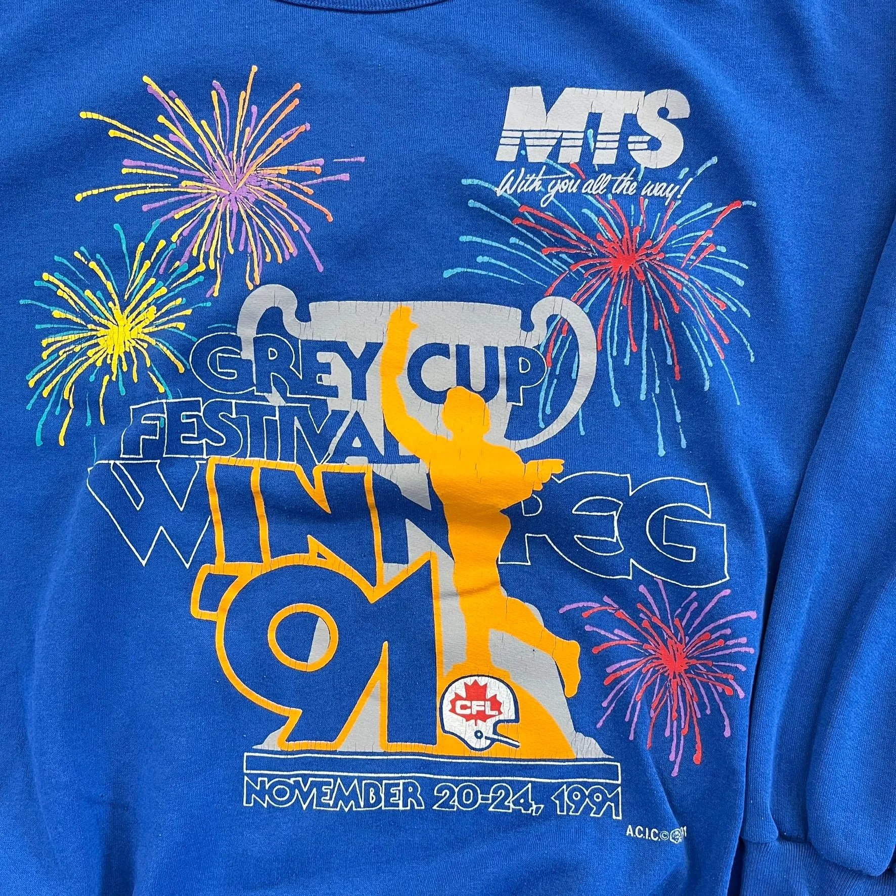 F- Vintage '91 CFL Grey Cup Festival Winnipeg Crewneck sold by HG Vintage product image thumbnail 2