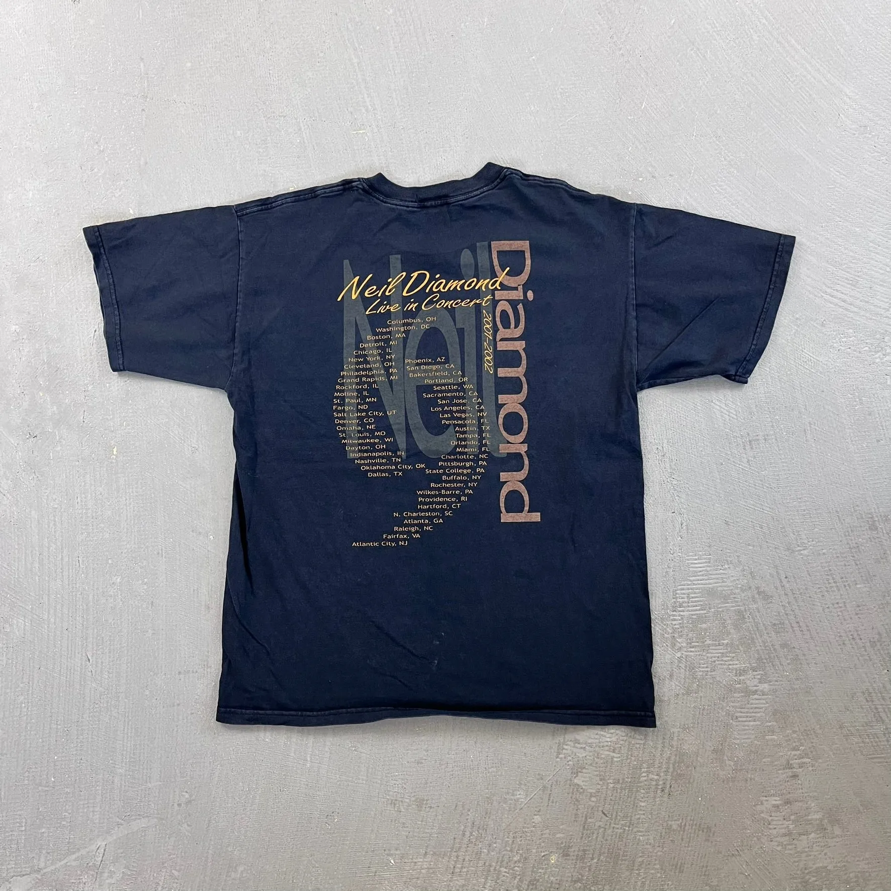 F- Vintage '02 Neil Diamon In Concert Tour Picture Tee sold by HG Vintage product image thumbnail 3