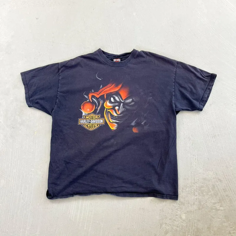F- '11 Harley Davidson Port Charlotte Florida Joker Graphic Tee sold by HG Vintage
