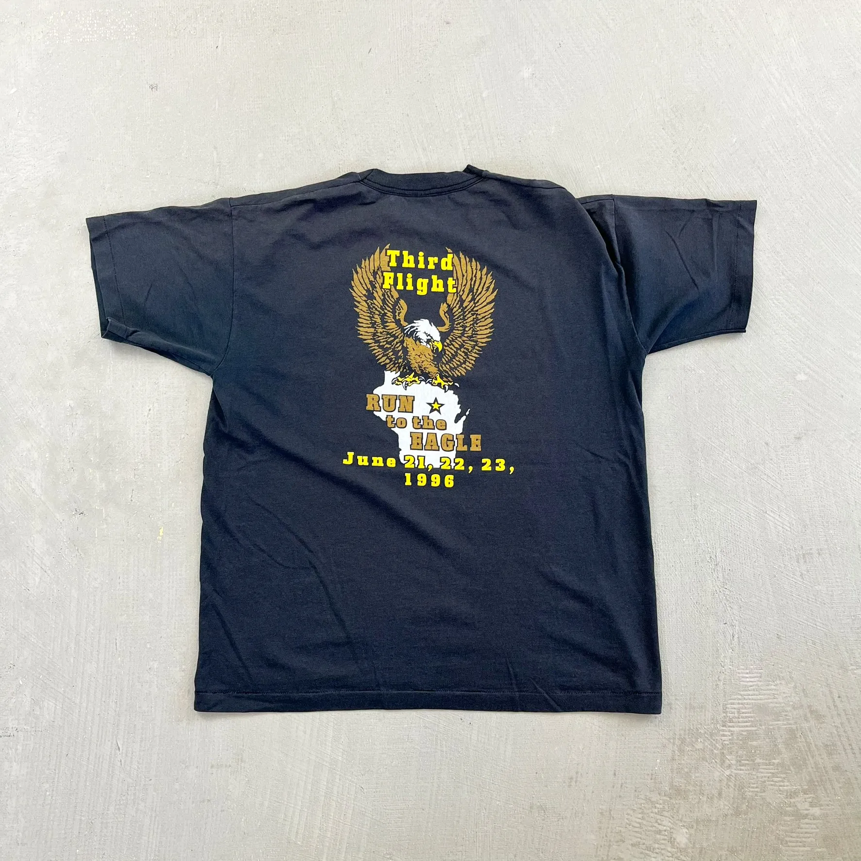 F- Vintage '96 Run To The Eagle Motorcycle Graphic Single Stitch Tee sold by HG Vintage product image thumbnail 3