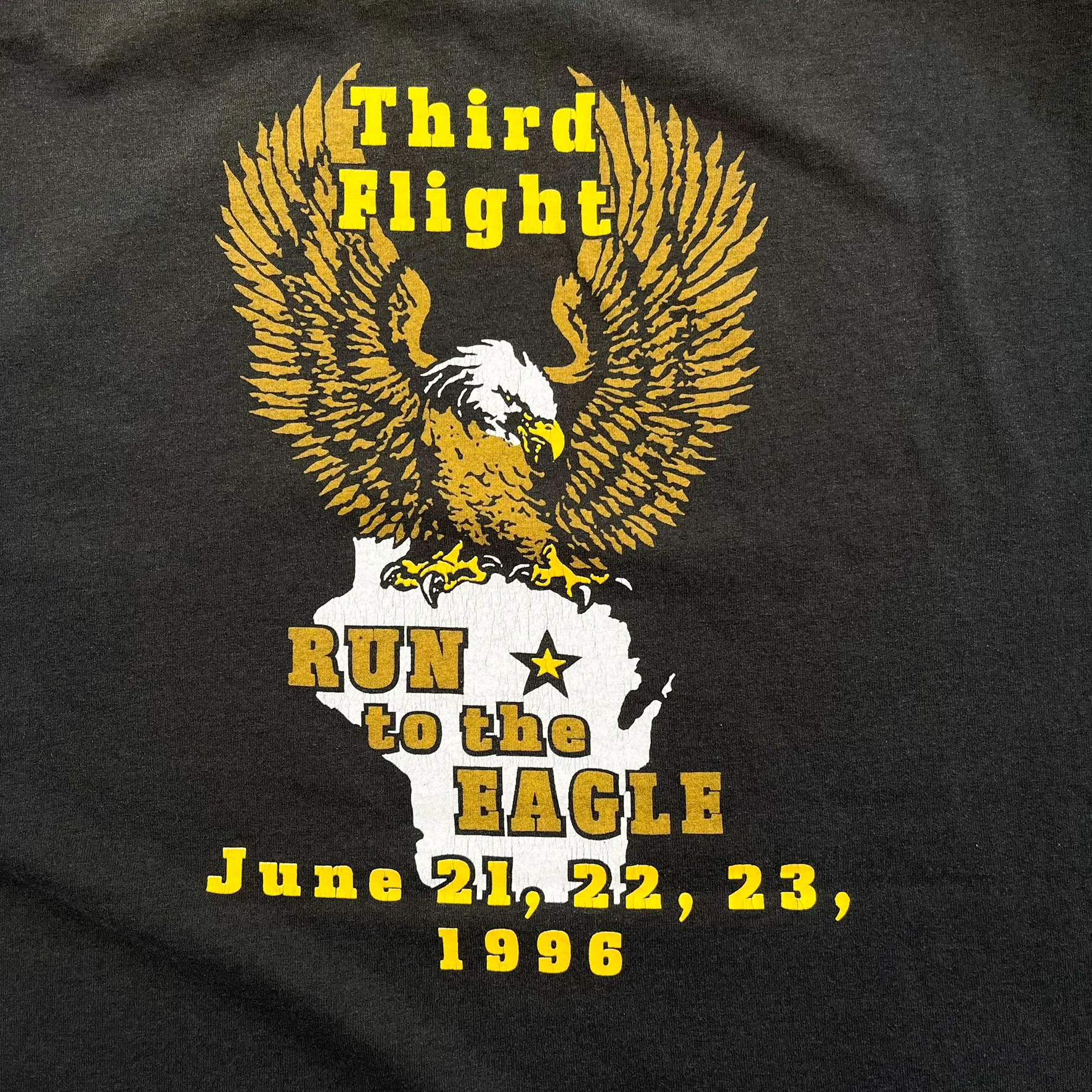 F- Vintage '96 Run To The Eagle Motorcycle Graphic Single Stitch Tee sold by HG Vintage product image thumbnail 4