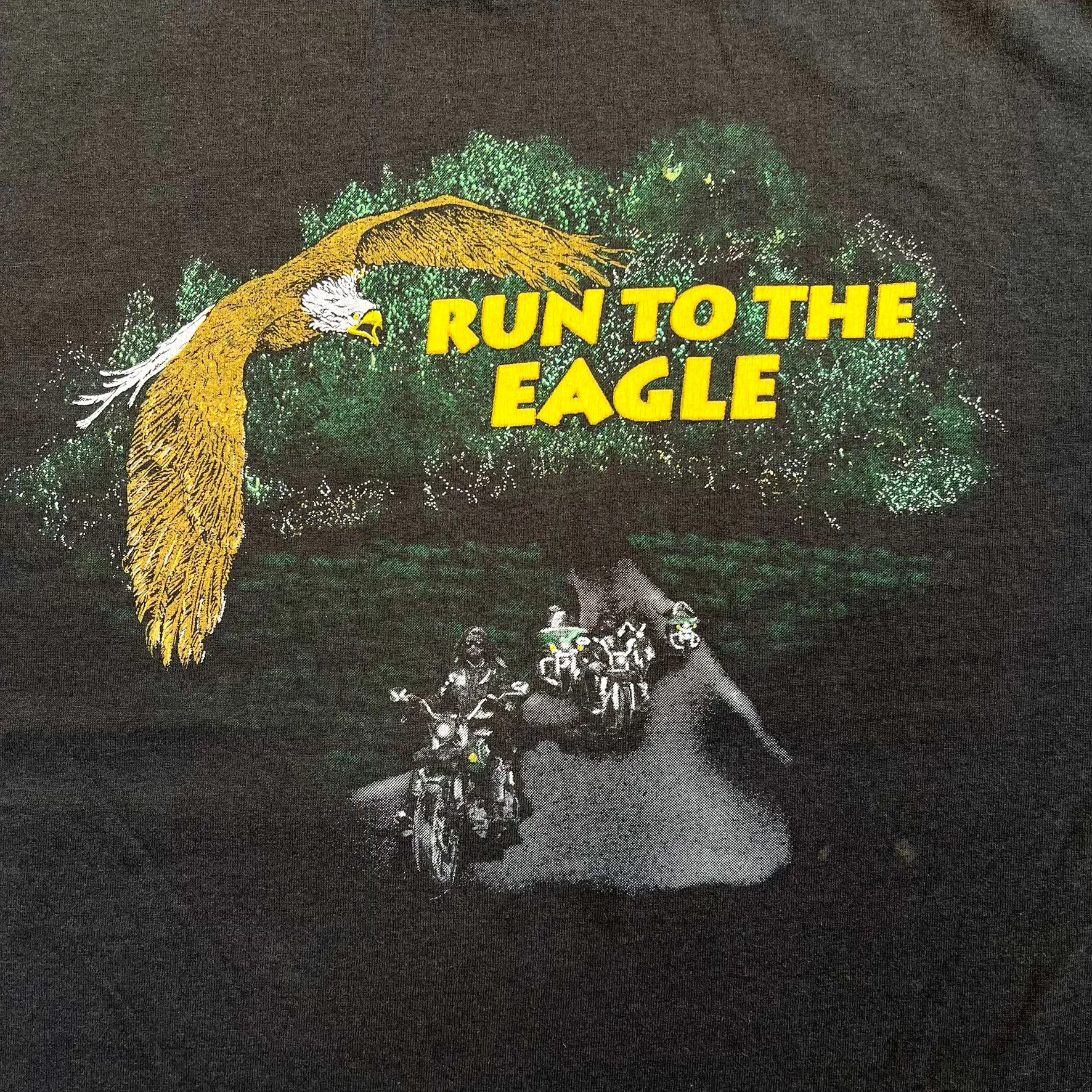 F- Vintage '96 Run To The Eagle Motorcycle Graphic Single Stitch Tee sold by HG Vintage product image thumbnail 2