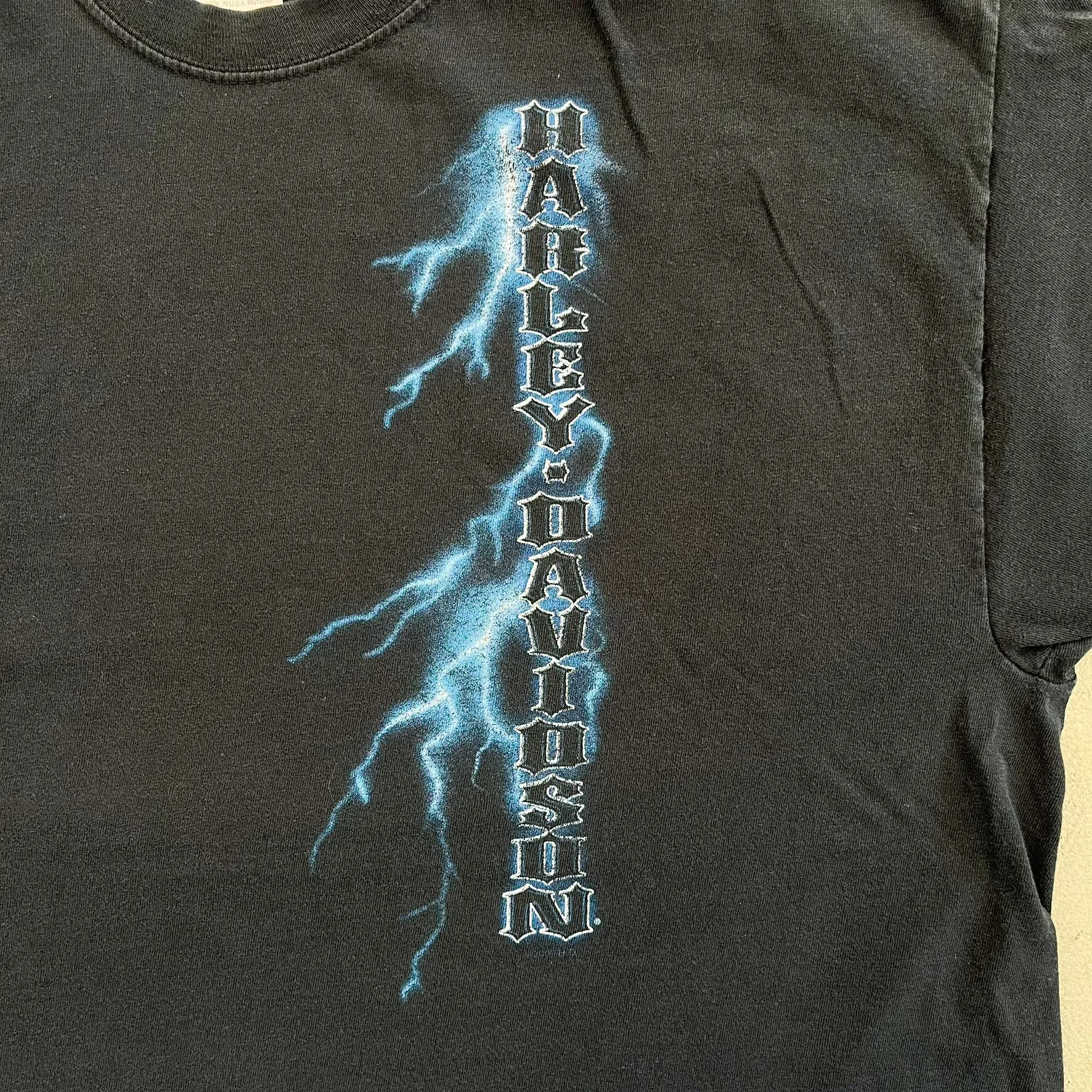F- '09 Harley Davidson Loma Linda Blue Lightning Graphic Tee sold by HG Vintage product image thumbnail 2