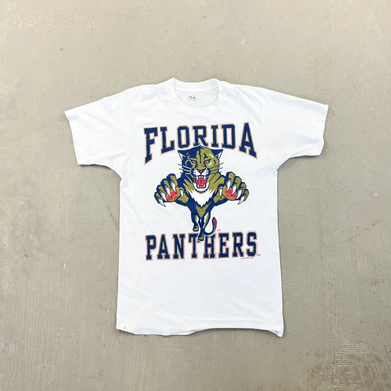 F- Vintage '93 Florida Panthers NHL Logo & Text Single Stitch Tee sold by HG Vintage