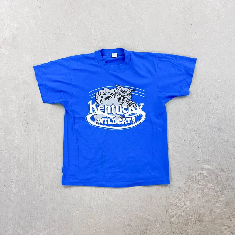F- Vintage University Of Kentucky Wildcats Logo & Text Single Stitch Tee sold by HG Vintage