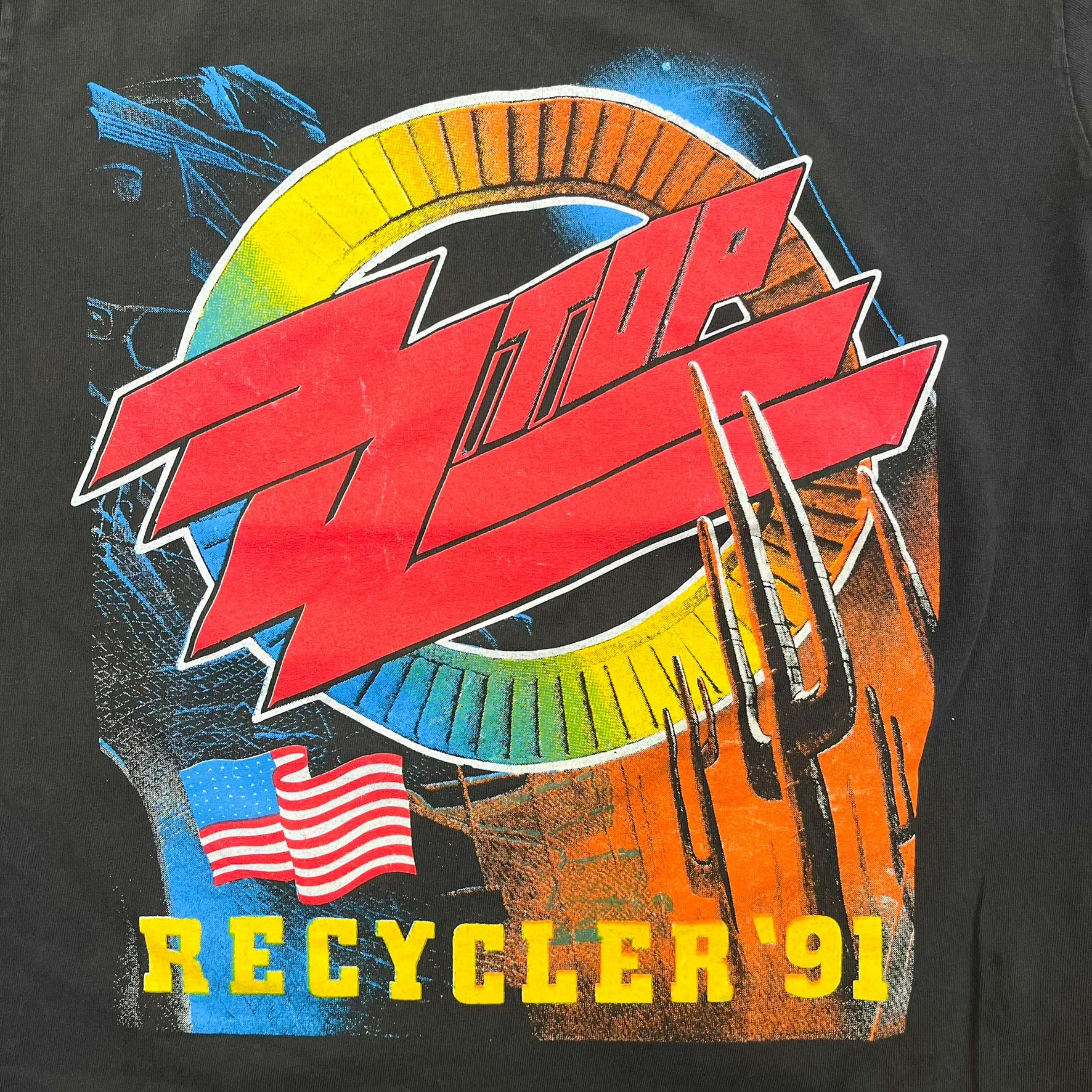 F- Vintage '91 ZZ Top Recycler Tour Graphic Single Stitch Tee sold by HG Vintage product image thumbnail 2