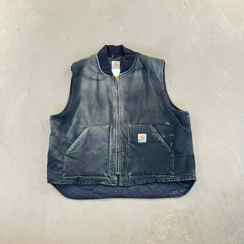 F- Carhartt Insulated Black Workwear Vest sold by HG Vintage
