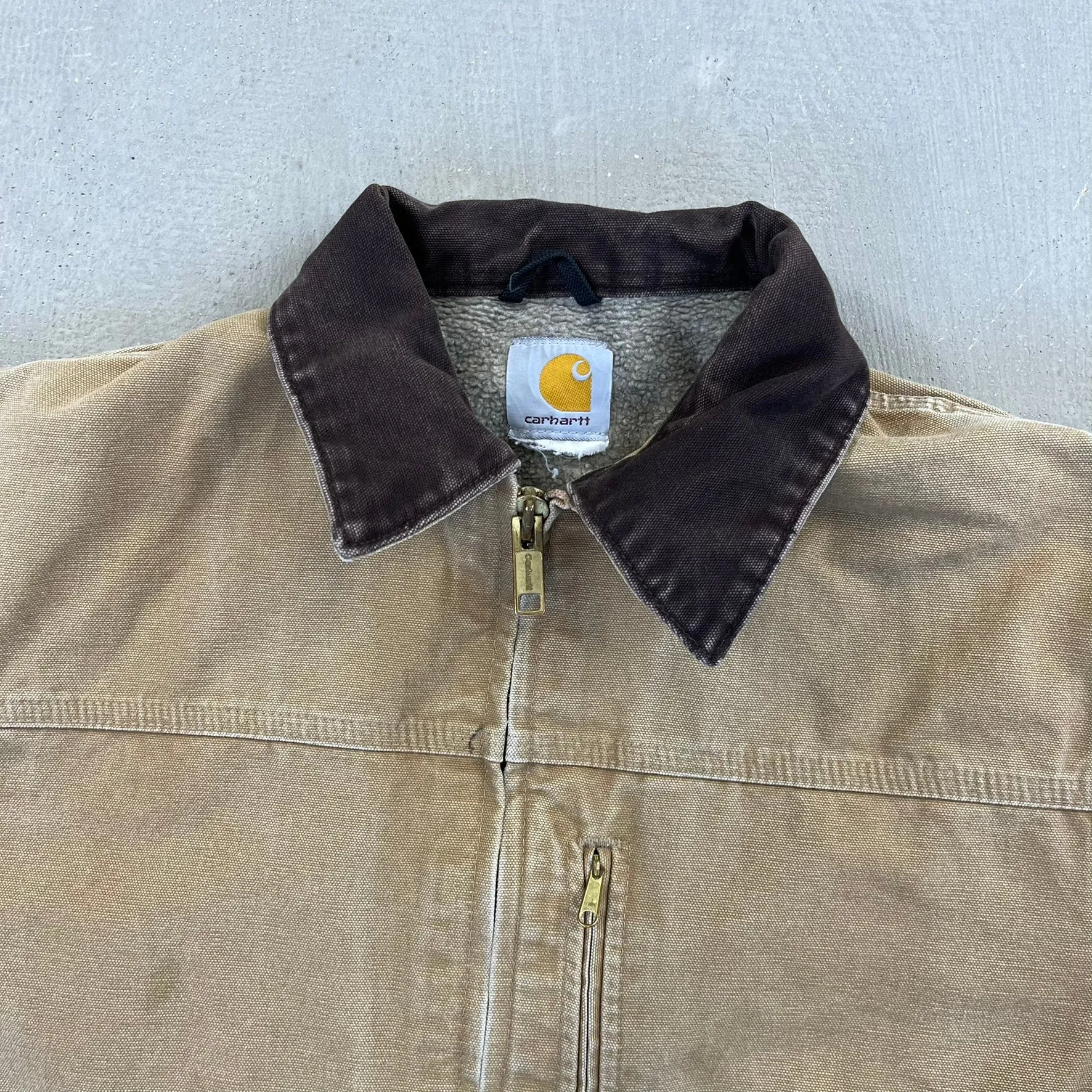 F- Carhartt Insulated Detroit Dark Tan Work Jacket sold by HG Vintage product image thumbnail 5