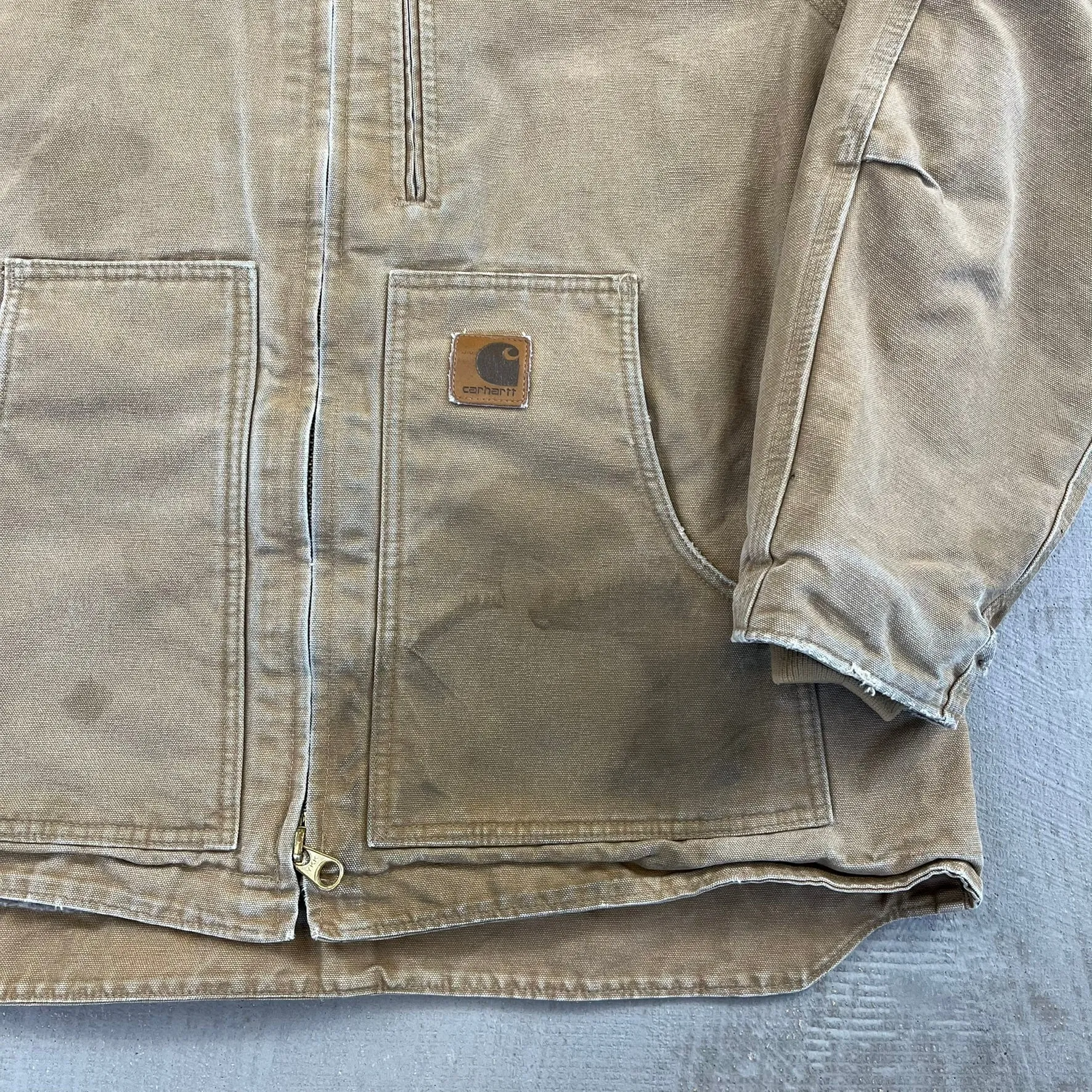 F- Carhartt Insulated Detroit Dark Tan Work Jacket sold by HG Vintage product image thumbnail 2