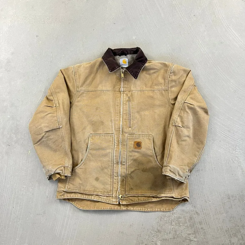 F- Carhartt Insulated Detroit Dark Tan Work Jacket sold by HG Vintage