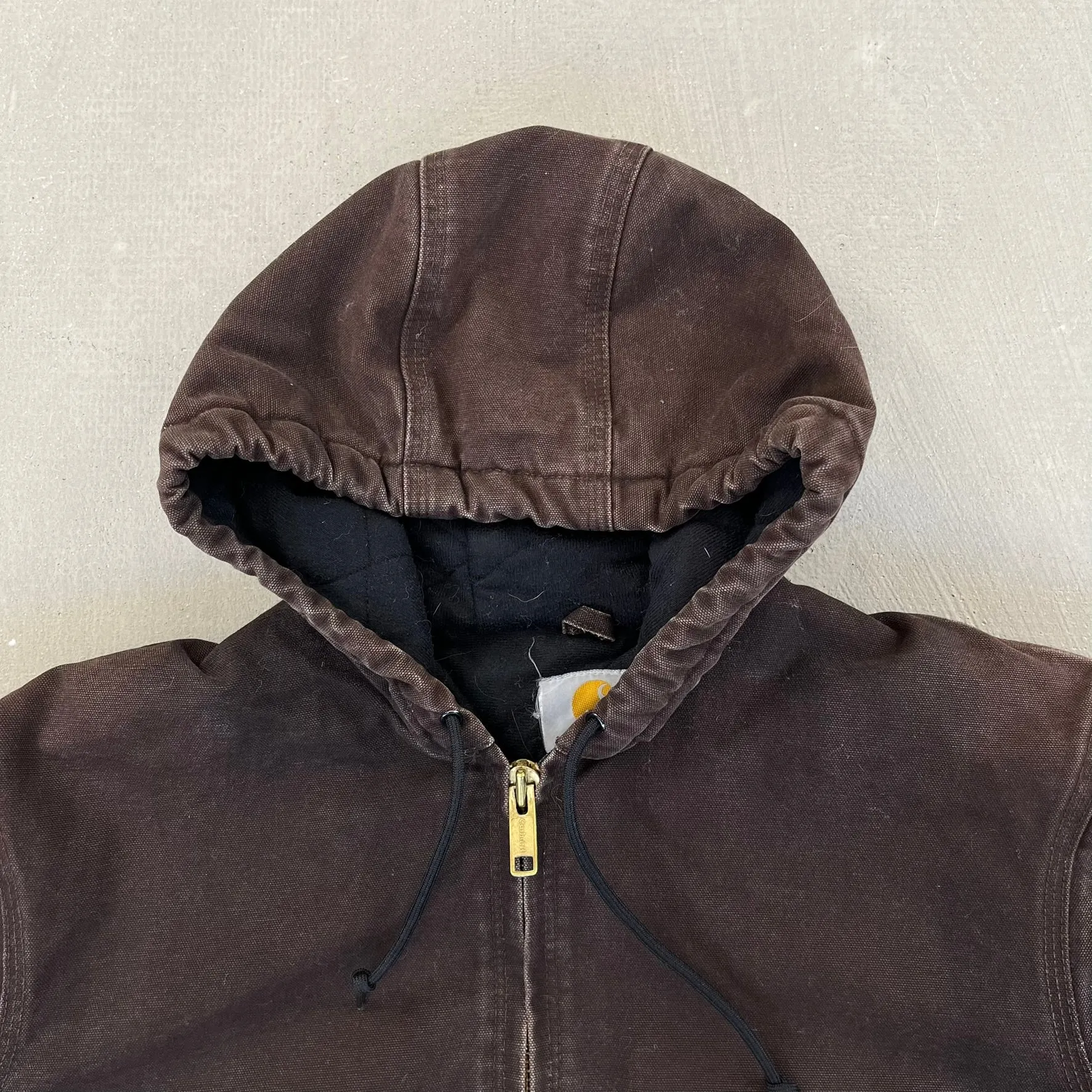 F- Carhartt Canvas Duck Hooded Insulated Brown Work Jacket sold by HG Vintage product image thumbnail 5