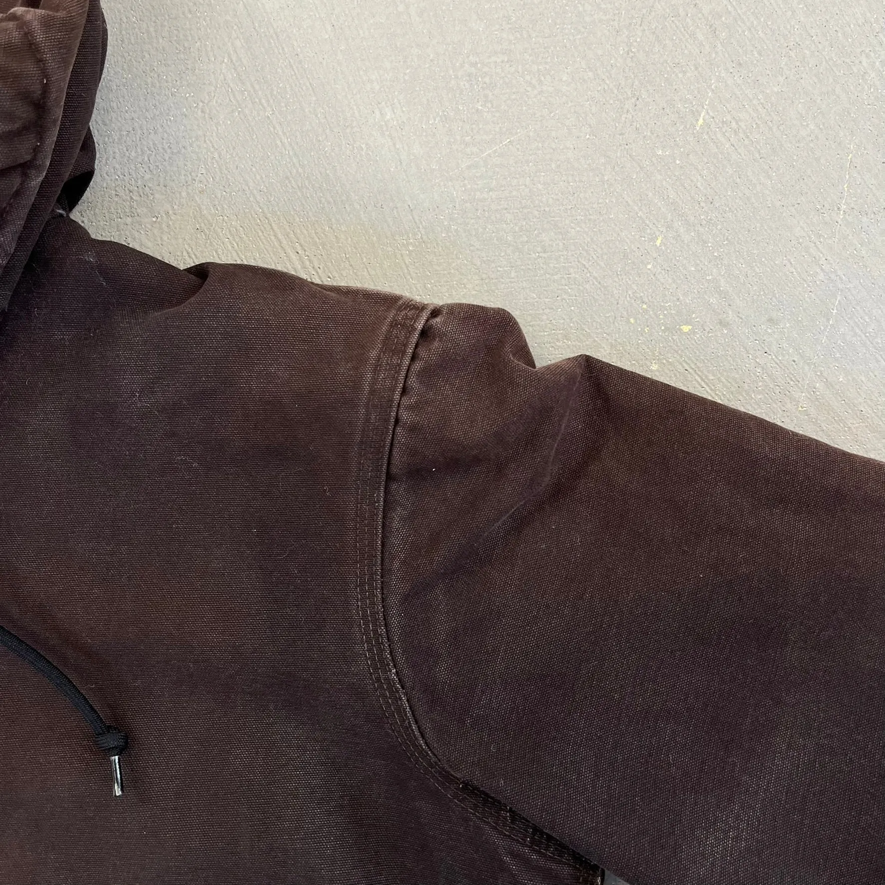 F- Carhartt Canvas Duck Hooded Insulated Brown Work Jacket sold by HG Vintage product image thumbnail 4