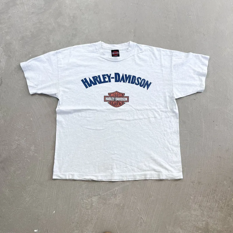 F- Vintage Harley Davidson Newmarket England Single Stitch Tee sold by HG Vintage
