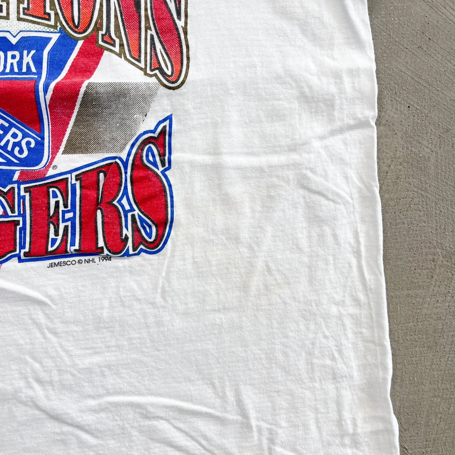 F- Vintage '94 New York Rangers Stanley Cup Champions NHL Single Stitch Tee sold by HG Vintage product image thumbnail 4