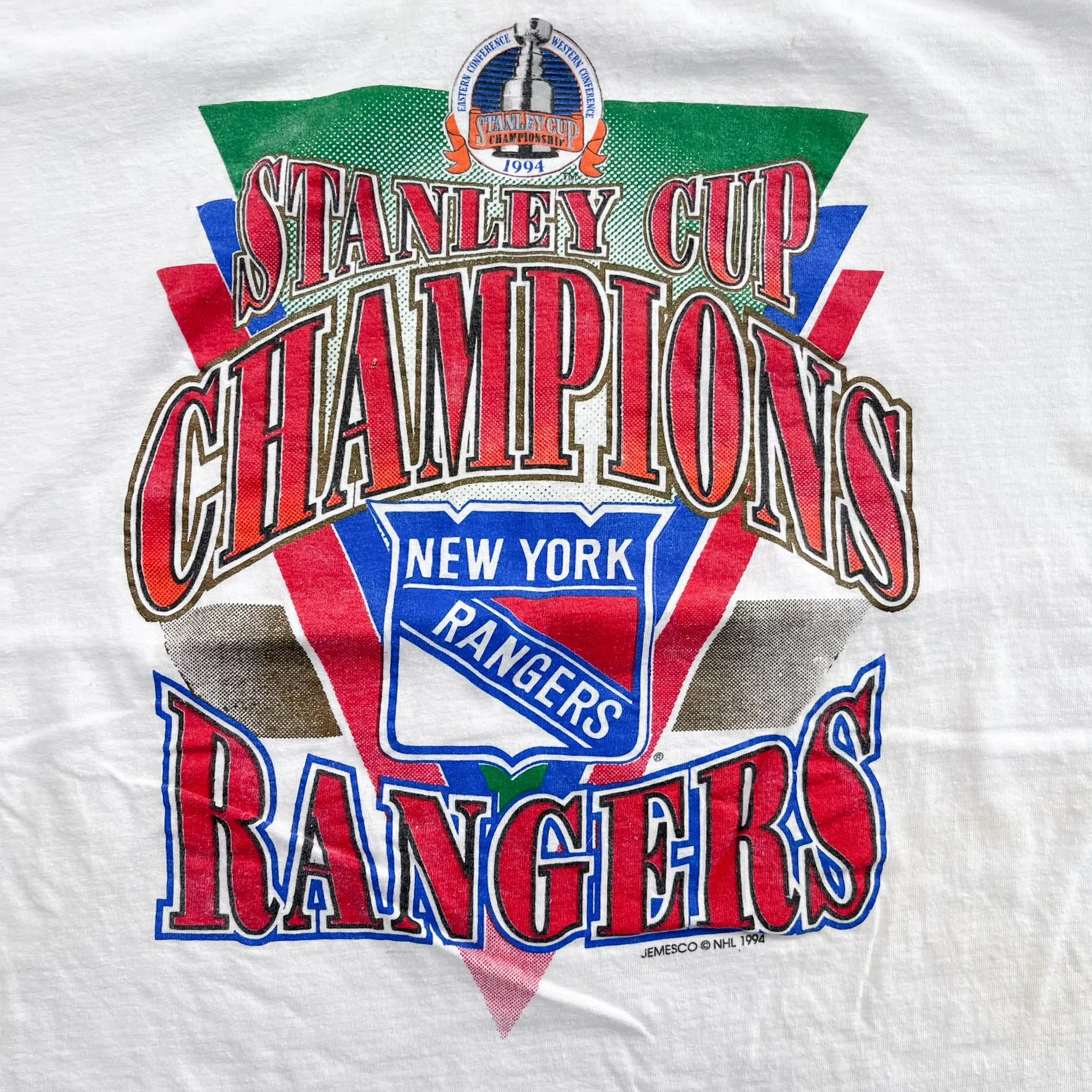 F- Vintage '94 New York Rangers Stanley Cup Champions NHL Single Stitch Tee sold by HG Vintage product image thumbnail 2