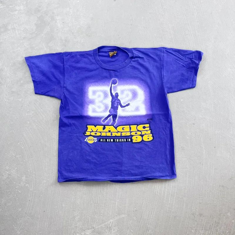 F- Vintage '96 Los Angeles Lakers Magic Johnson NBA Lee Tee sold by HG Vintage