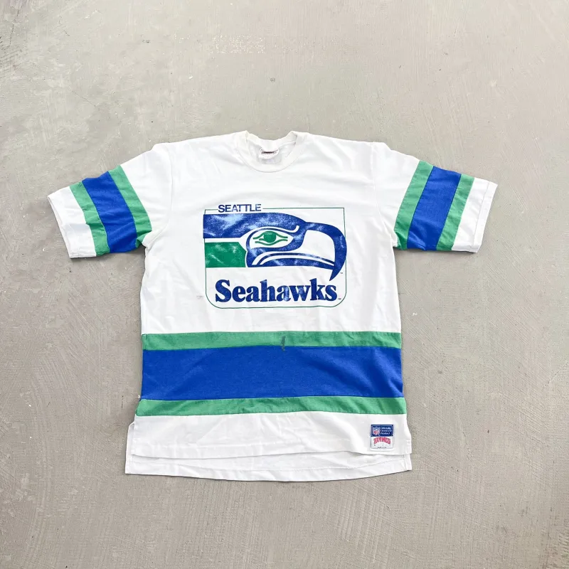 F- Vintage Seattle Seahawks NFL Lee Jersey Style Single Stitch Tee sold by HG Vintage