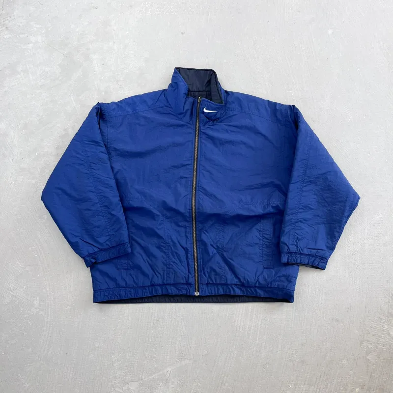 F- Vintage Nike 90's Reversible Navy/Black Zip Up Winter Jacket sold by HG Vintage