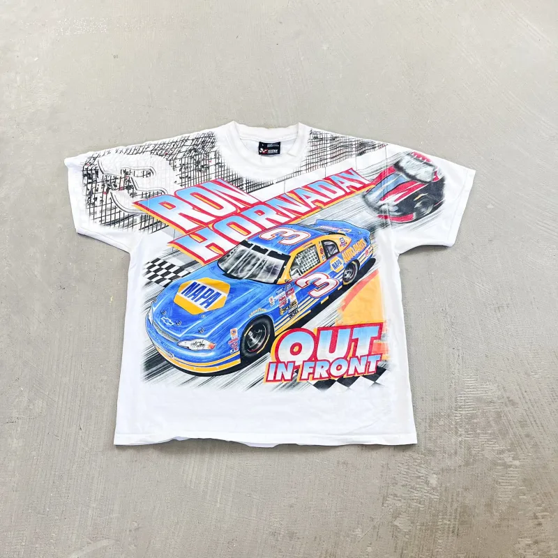 F- Vintage '00 Nascar Ron Hornaday Chase Authentic Car Jumbo Print Tee sold by HG Vintage