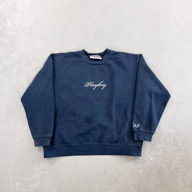 F- Playboy By Pacsun Embroidered Cursive Text Crewneck sold by HG Vintage