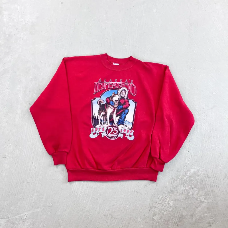 F- Vintage '97 Alaska's Iditarod 25th Anniversary Graphic Crewneck sold by HG Vintage