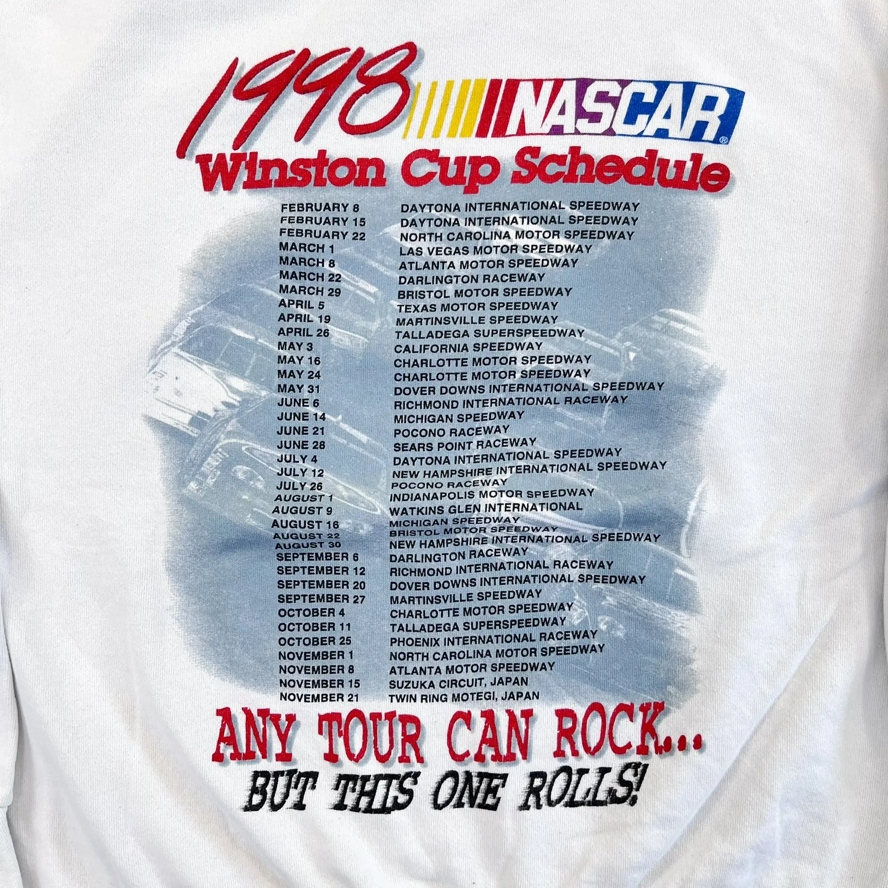 F- Vintage '98 Nascar Rolling On Tour Graphic Crewneck sold by HG Vintage product image thumbnail 4