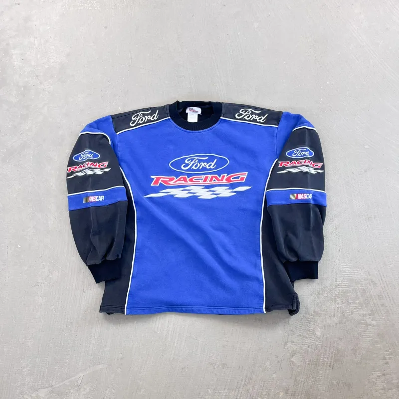 F- Vintage Ford Racing Embroidered Patches & Logo Crewneck sold by HG Vintage