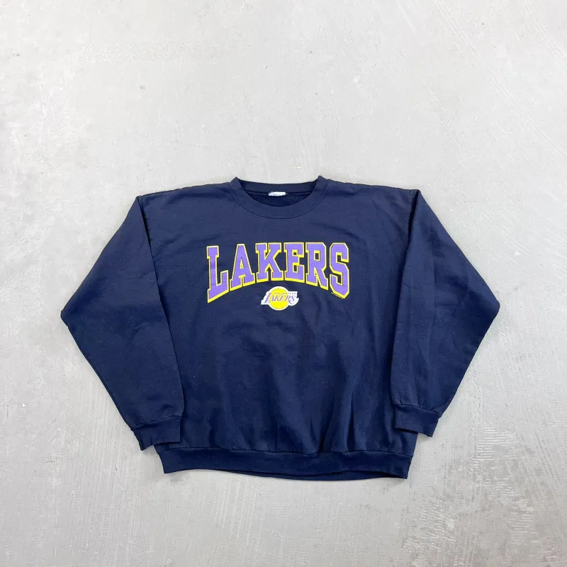 F- Vintage Los Angeles Lakers NBA Text & Logo Crewneck sold by HG Vintage