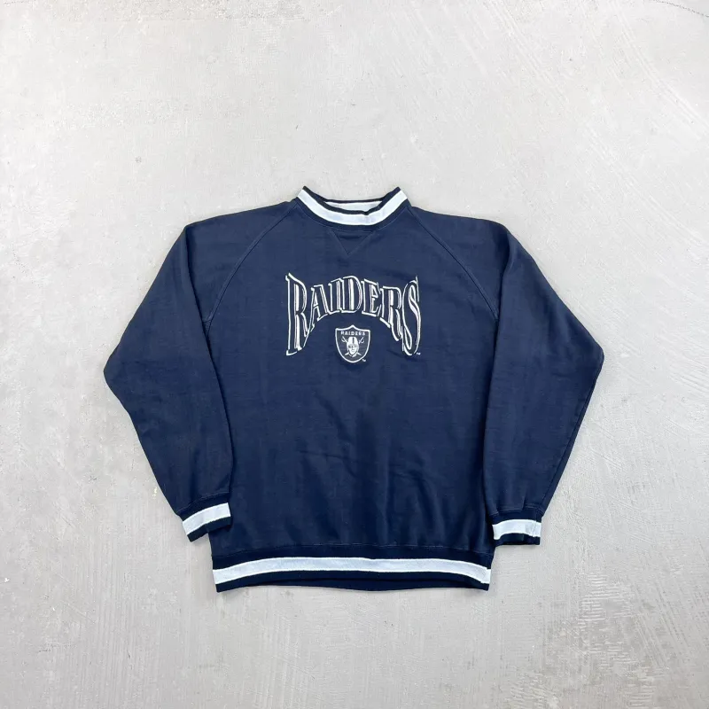F- Vintage Oakland Raiders NFL Logo 7 Embroidered Logo Crewneck sold by HG Vintage