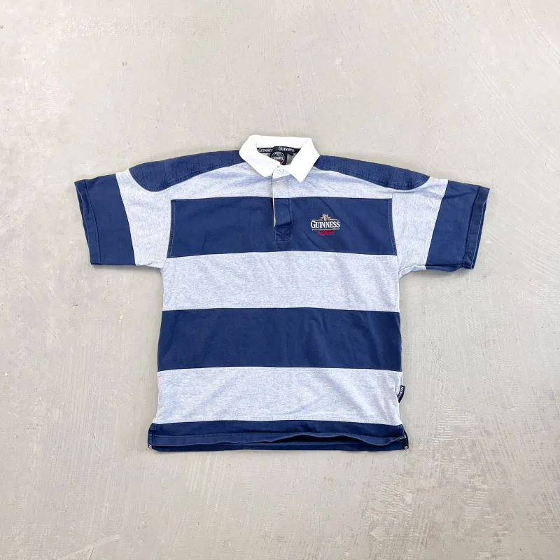 F- Vintage Guinness & Co Embroidered Logo Short Sleeve Rugby Shirt sold by HG Vintage