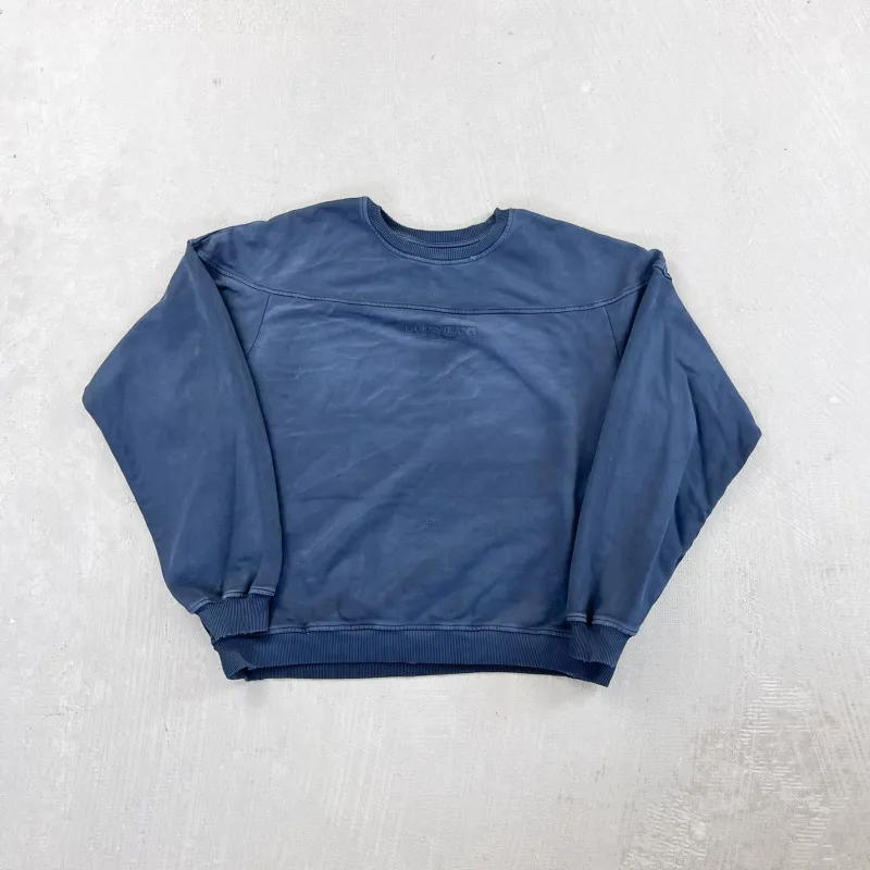 F- Vintage Guess Jeans USA All Black Embroidered Text Crewneck sold by HG Vintage