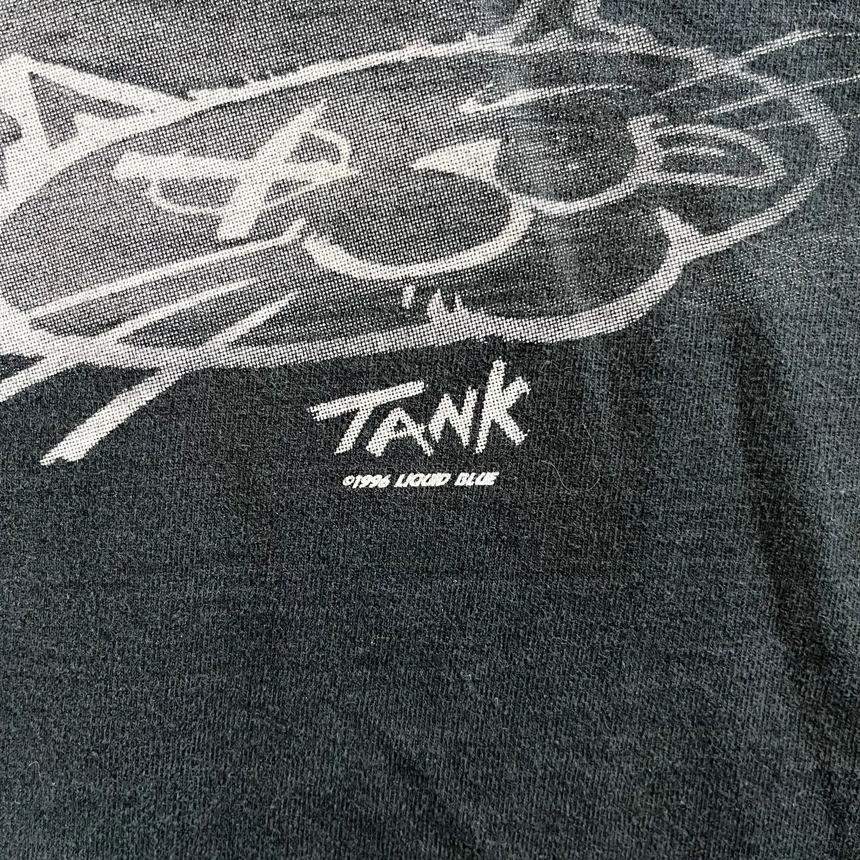 F- Vintage '96 Liquid Blue Cat Sucks Motorcycle Shop Graphic tee sold by HG Vintage product image thumbnail 4