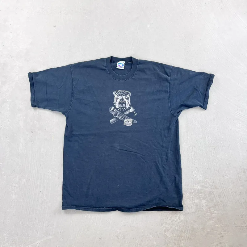 F- Vintage '96 Liquid Blue Cat Sucks Motorcycle Shop Graphic tee sold by HG Vintage