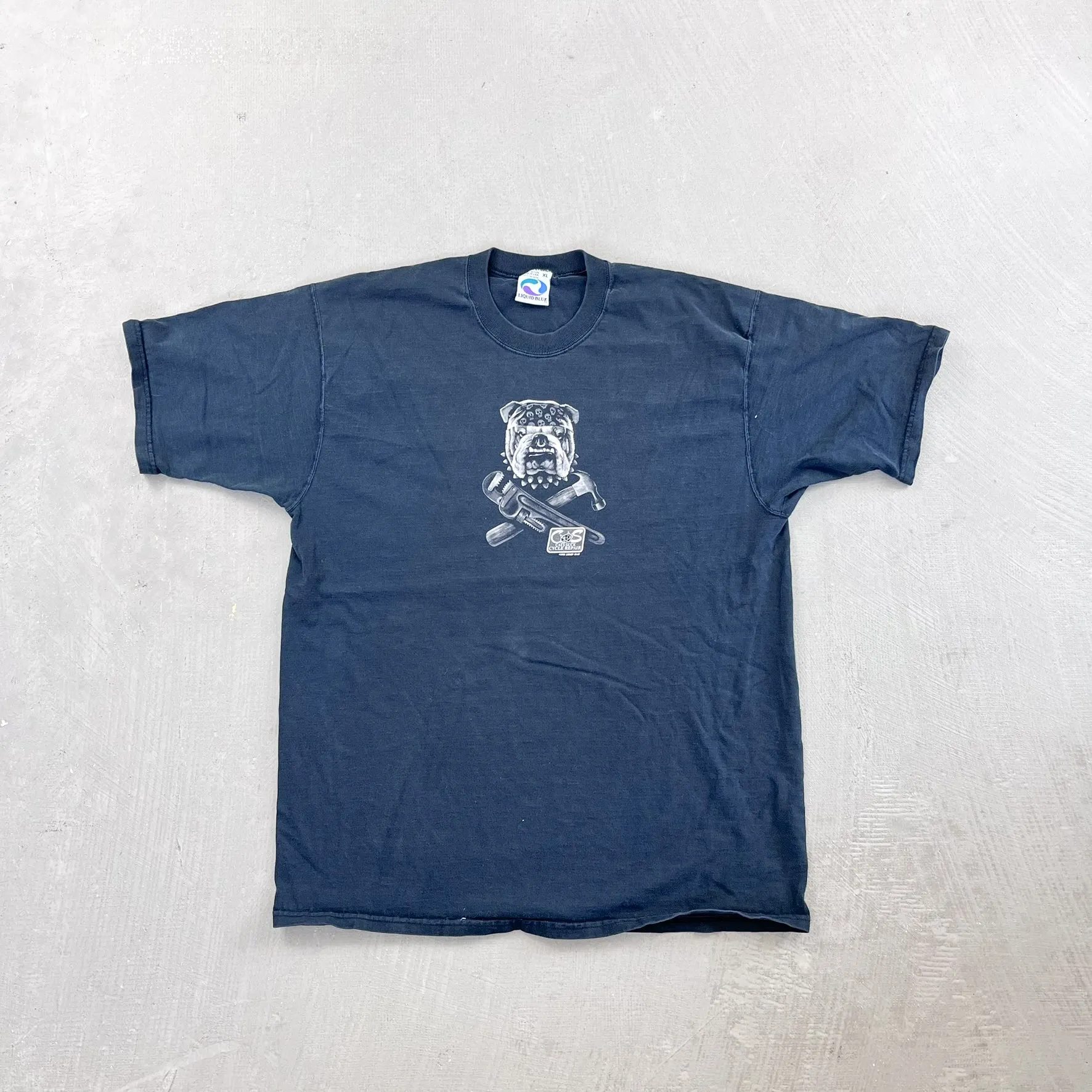 F- Vintage '96 Liquid Blue Cat Sucks Motorcycle Shop Graphic tee sold by HG Vintage