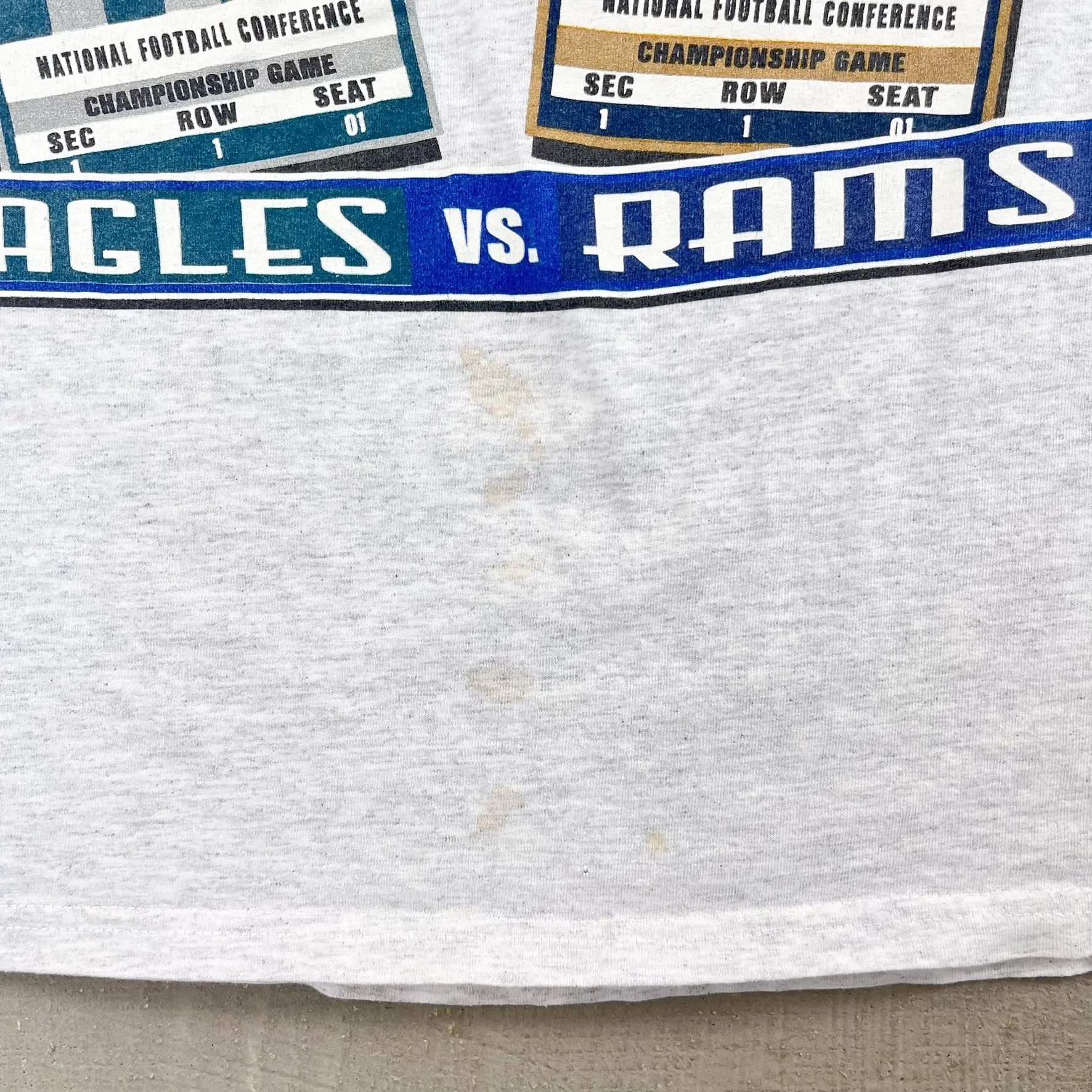 F- Vintage '01 Eagles Vs Rams NFC Game NFL Graphic Tee sold by HG Vintage product image thumbnail 4