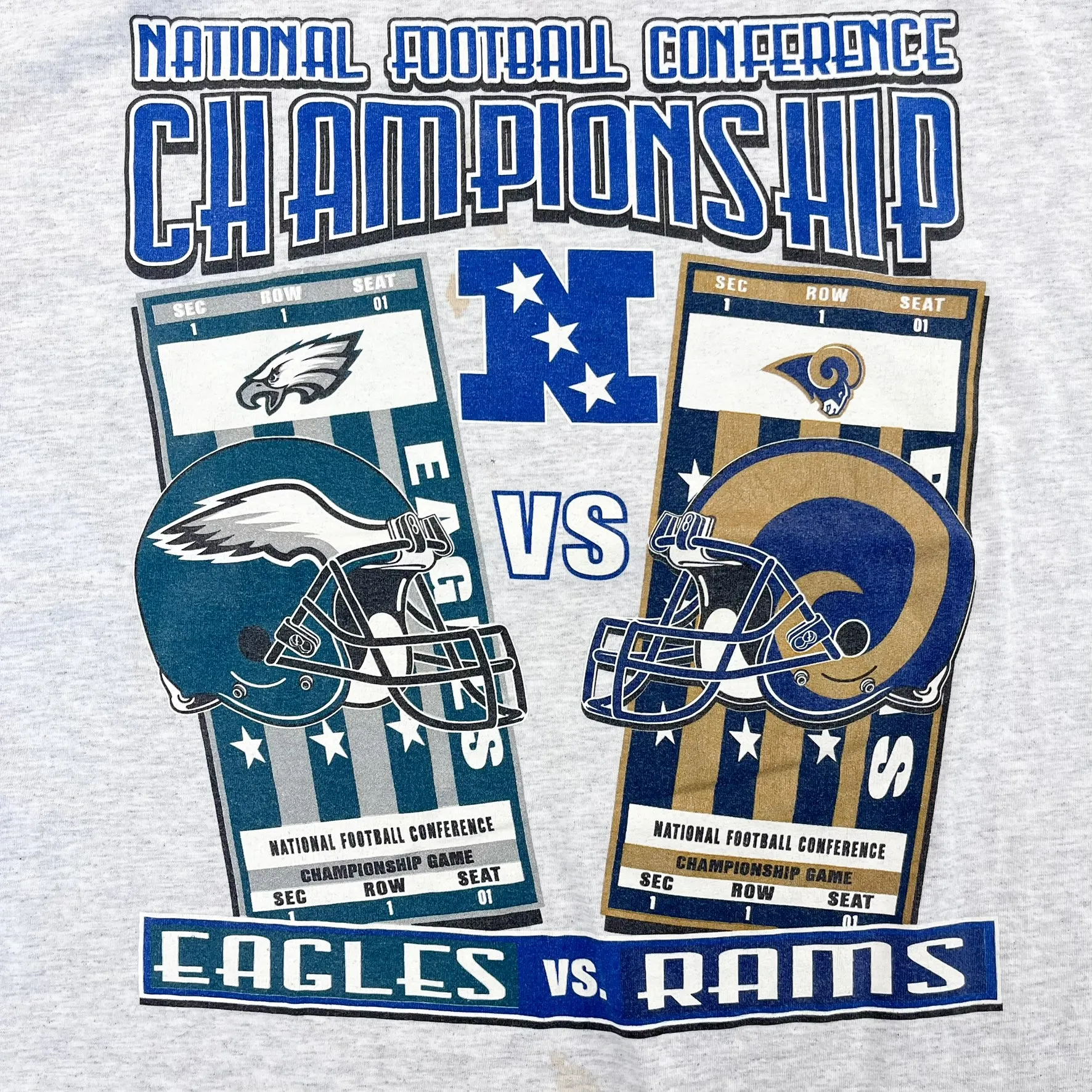 F- Vintage '01 Eagles Vs Rams NFC Game NFL Graphic Tee sold by HG Vintage product image thumbnail 2