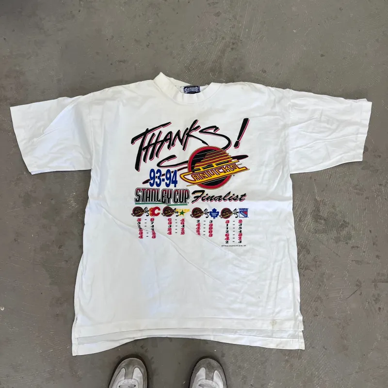 C- Vintage 1994 Vancouver Canucks NHL Stanley Cup Finalist Tee 88 sold by HG Vintage
