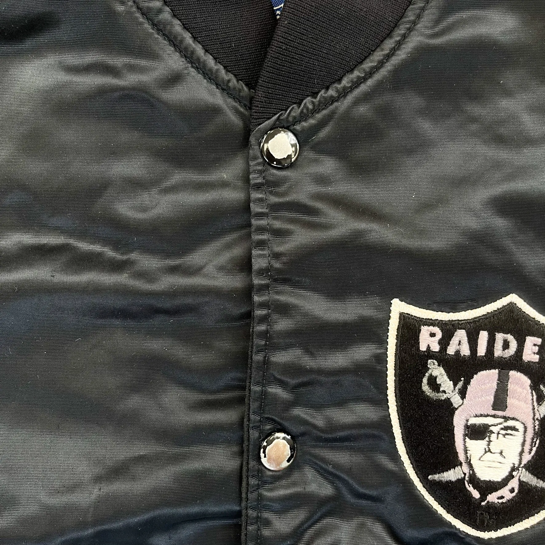 F- Vintage Oakland Raiders NFL Starter Satin Bomber Jacket sold by HG Vintage product image thumbnail 5
