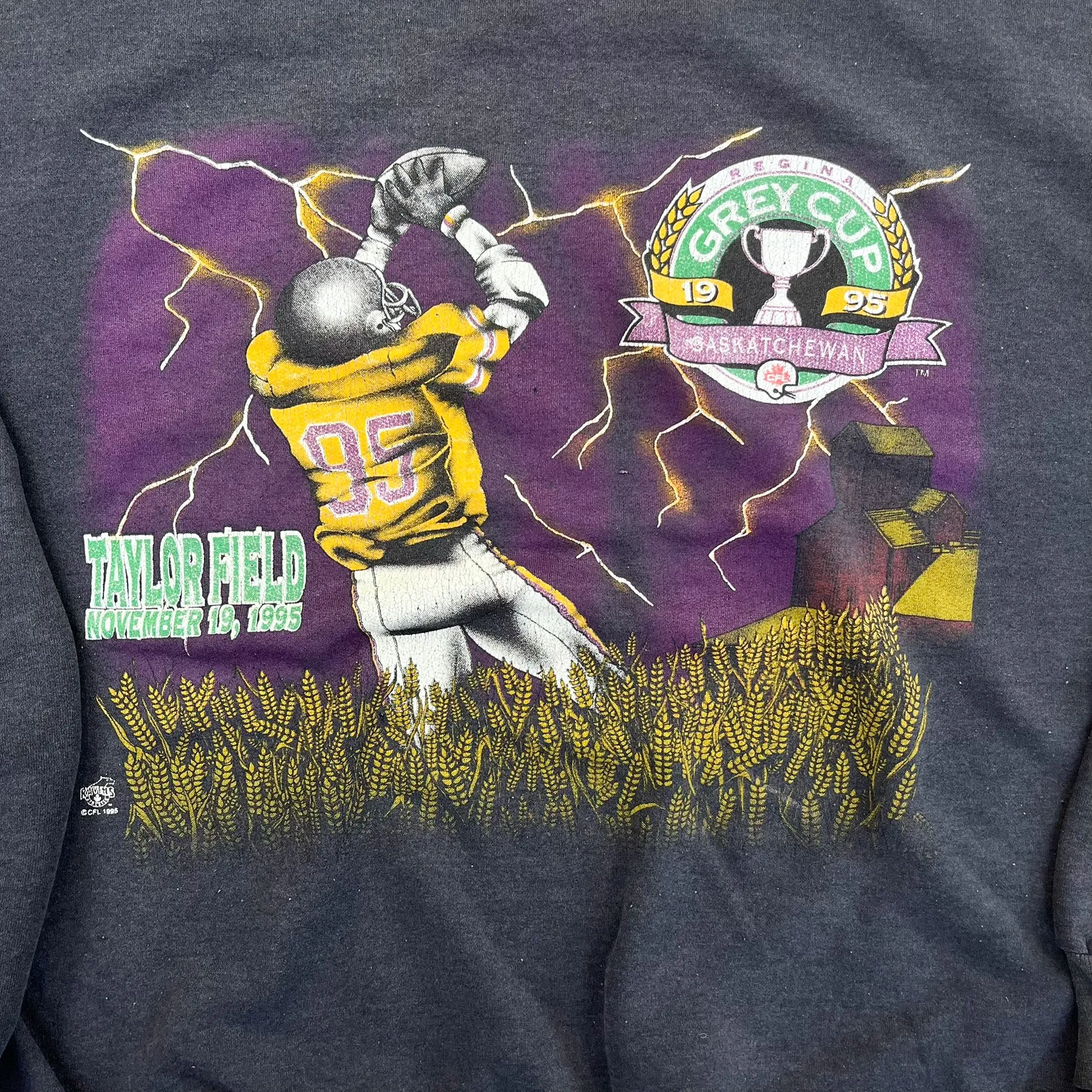 F- Vintage '95 Regina Grey Cup CFL Raven Tag Graphic Crewneck sold by HG Vintage product image thumbnail 2