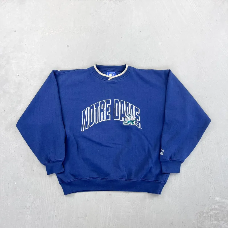 F- Vintage Notre Dame Fightin' Irish Starter Embroidered Text & Logo Crewneck sold by HG Vintage