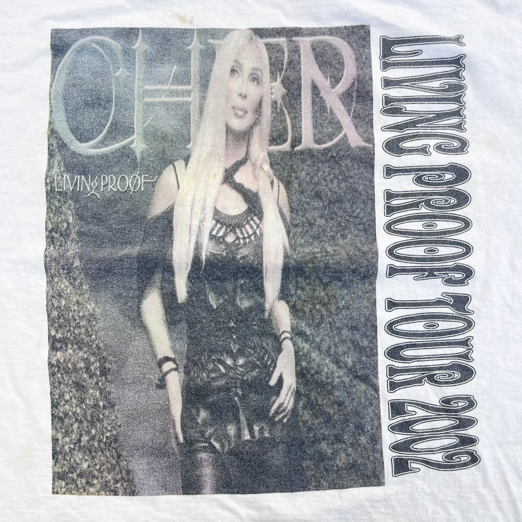 F- Vintage '02 Cher Living Proof Tour Picture Tee sold by HG Vintage product image thumbnail 2