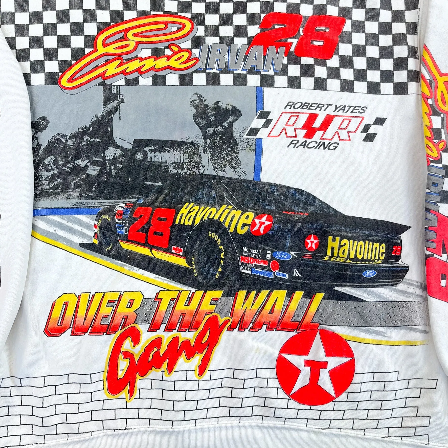 F- Vintage '94 Nascar Ernie Irvin Over The Wall Gang Jumbo Print Racing Crewneck sold by HG Vintage product image thumbnail 2