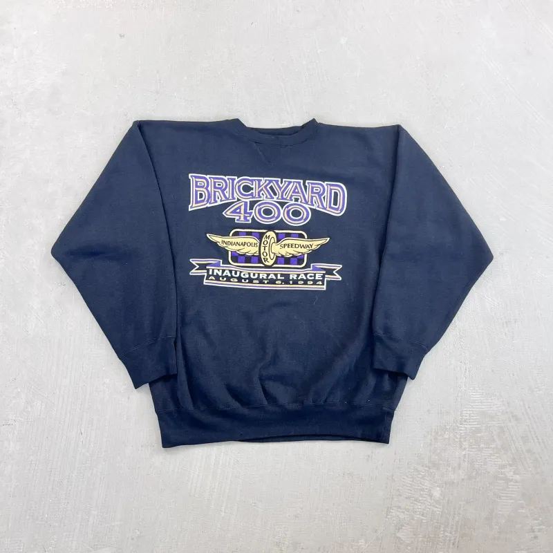 F- Vintage '94 Nascar Brickyard 400 Indianapolis Speedway Embroidered Crewneck made by Nascar
