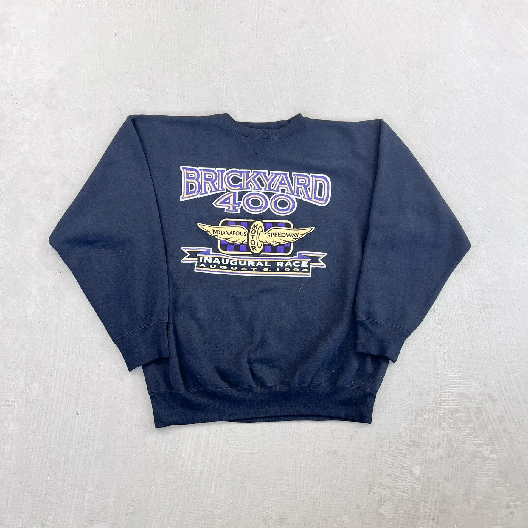 F- Vintage '94 Nascar Brickyard 400 Indianapolis Speedway Embroidered Crewneck sold by HG Vintage