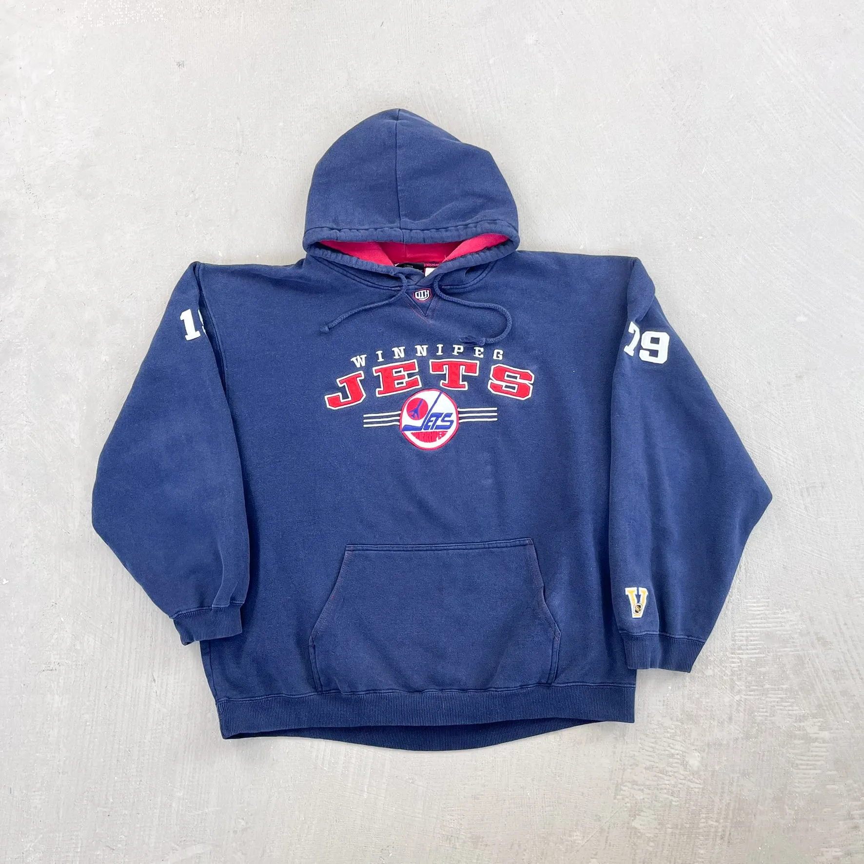 F- Vintage Winnipeg Jets NHL Old Time Hockey Embroidered Hoodie sold by HG Vintage