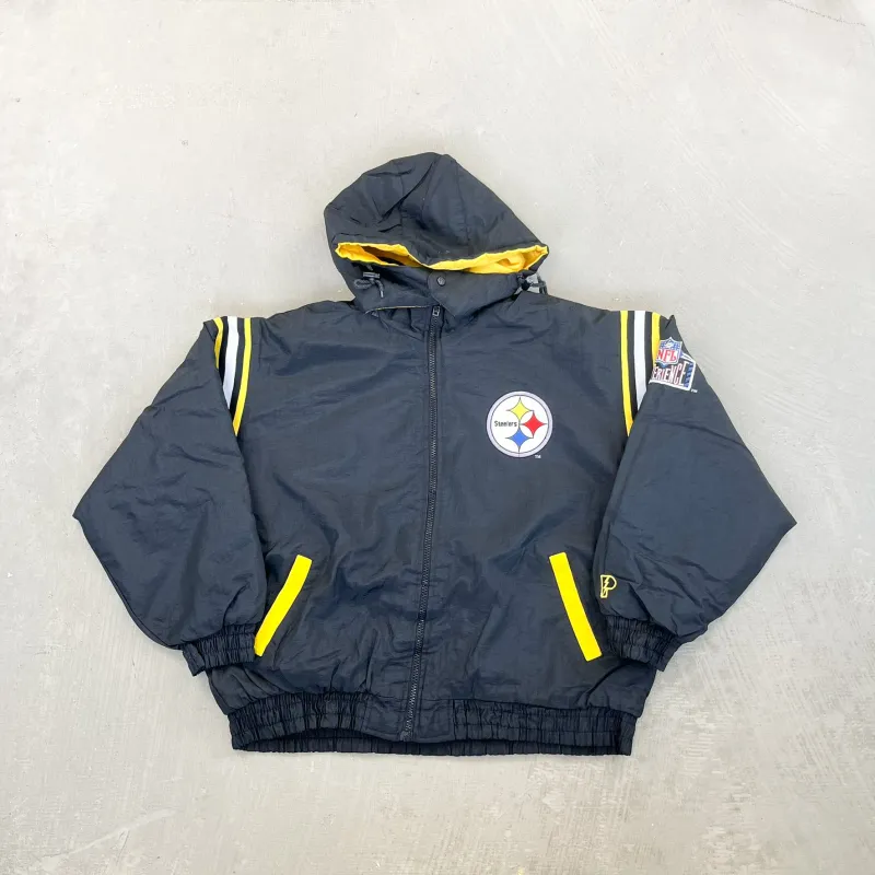 F- Vintage Pittsburgh Steelers NFL Experience Pro Player Winter Jacket sold by HG Vintage