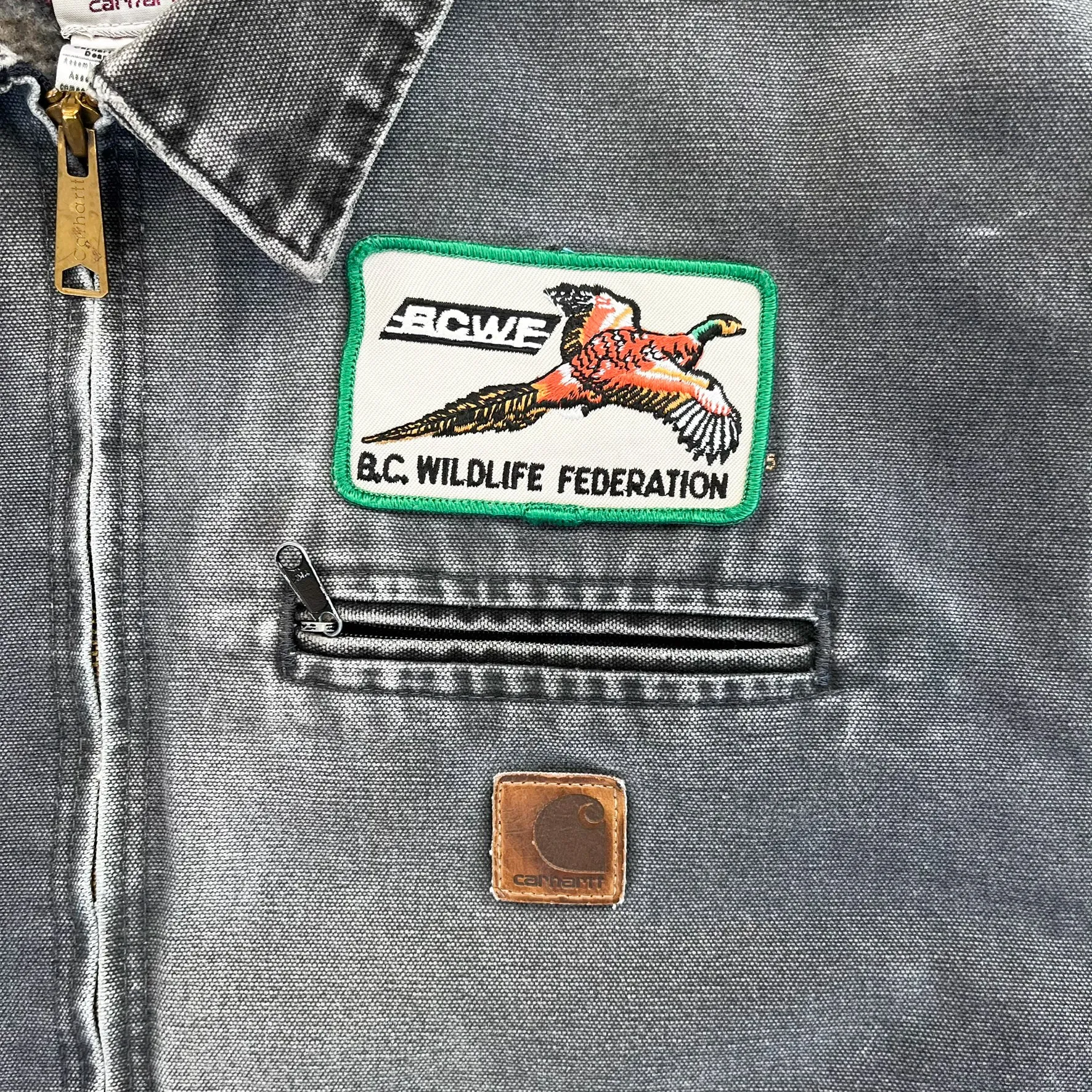 F- Vintage Carhartt Detroit Insulated BC Wildlife Federation Work Jacket sold by HG Vintage product image thumbnail 2